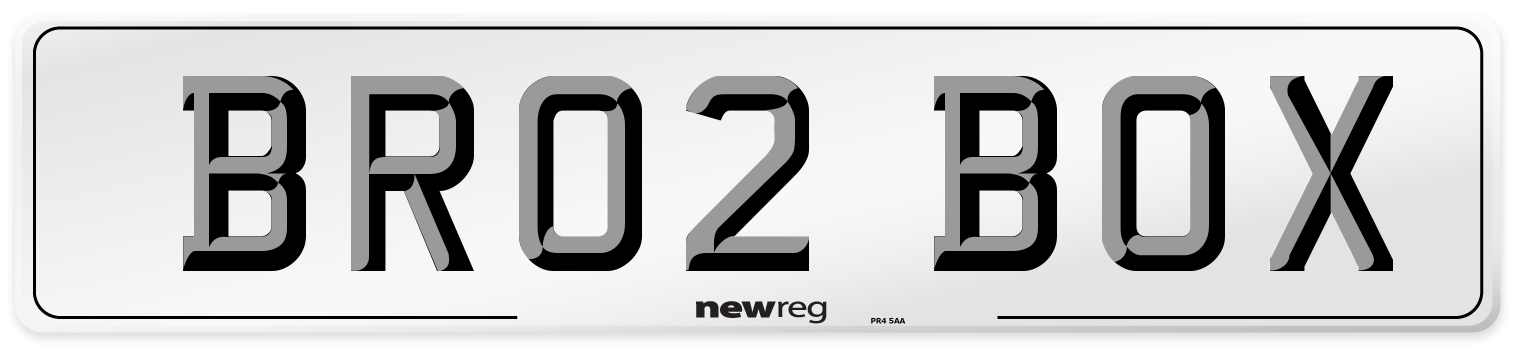 BR02 BOX Number Plate from New Reg
